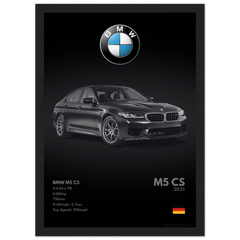 049 BMW M5 CS Poster - Monochrome Collection