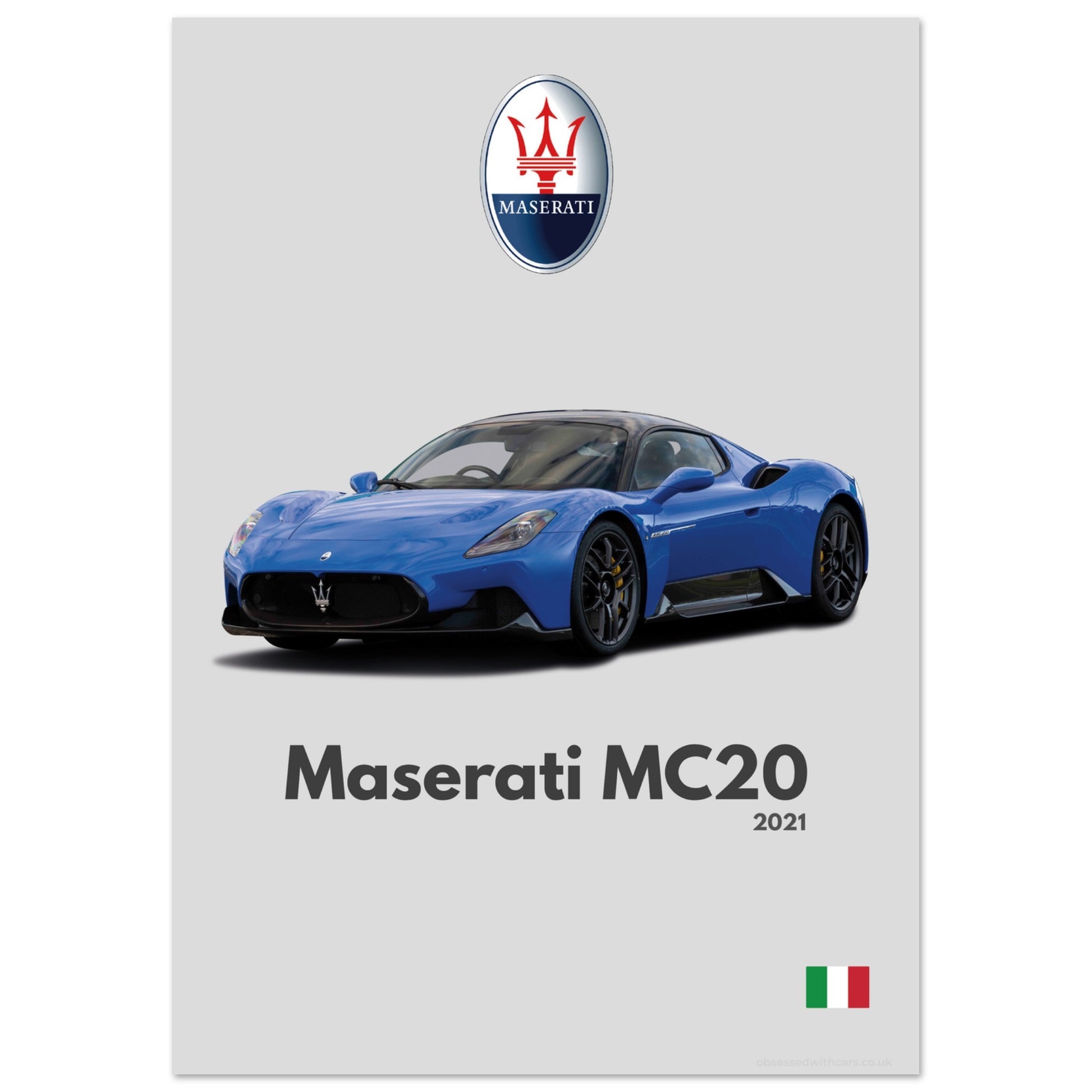 Maserati MC20 Poster - Minimalist Collection