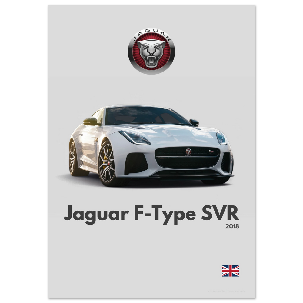 181 Jaguar F-Type SVR Poster - Minimalist Collection