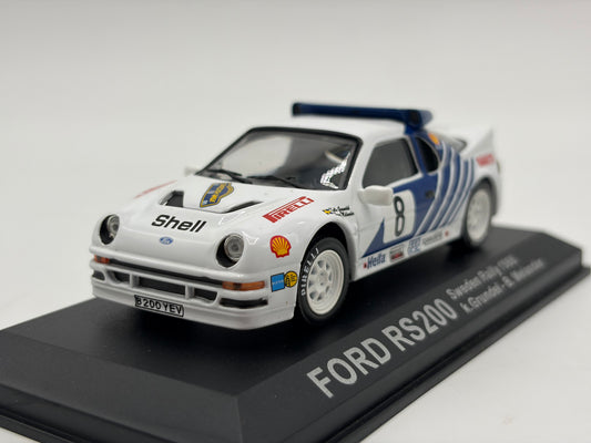 1/43 1986 Ford RS200 - Sweden Rally - Grundel / Melander | Model Rally Car