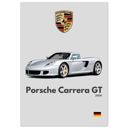 Porsche Carrera GT Poster - Minimalist Collection