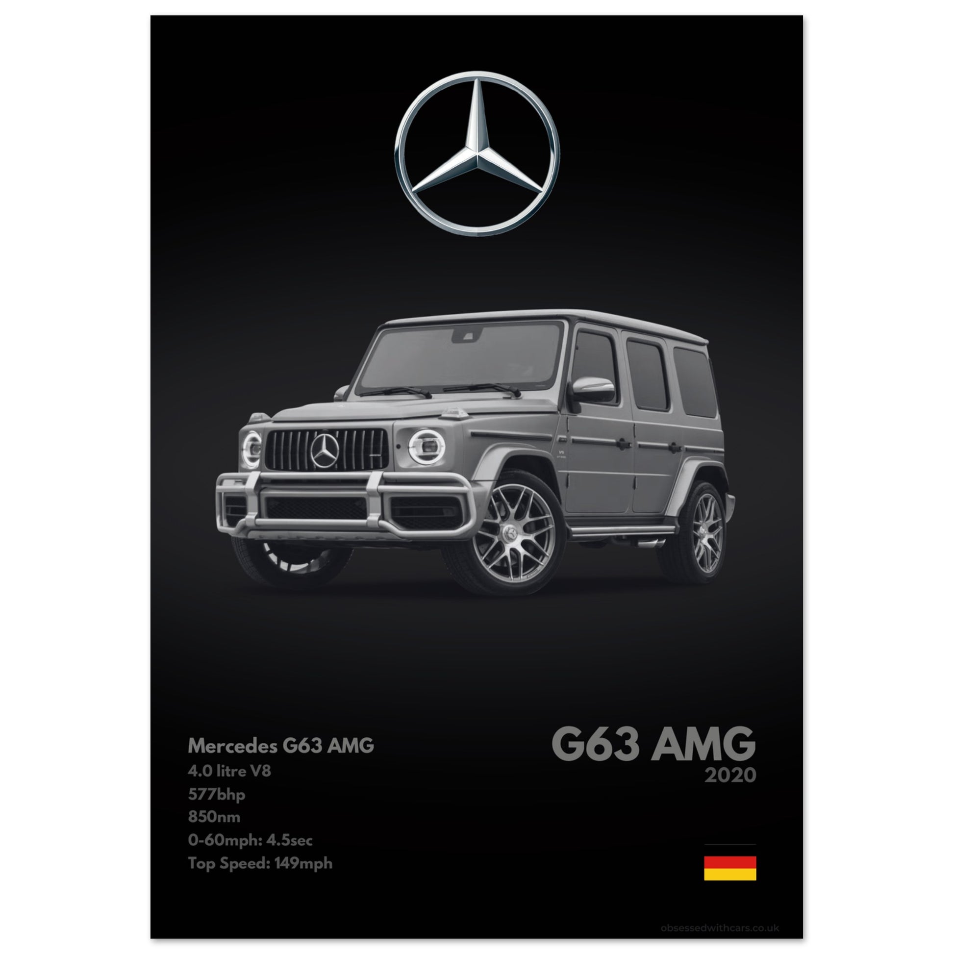 Mercedes G63 AMG Poster - Monochrome Collection