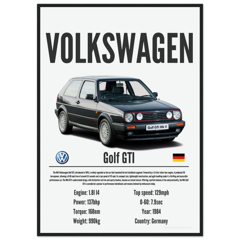 072 Volkswagen Golf GTI Poster - Precision Collection