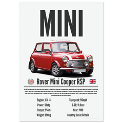 097 Rover Mini Cooper RSP Poster - Precision Collection