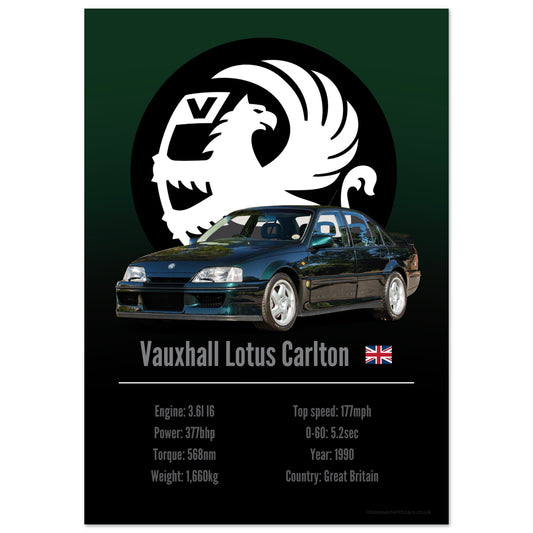 Vauxhall Lotus Carlton Poster - Accent Collection