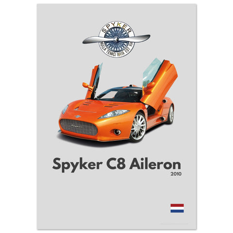 117 Spyker C8 Aileron Poster - Minimalist Collection