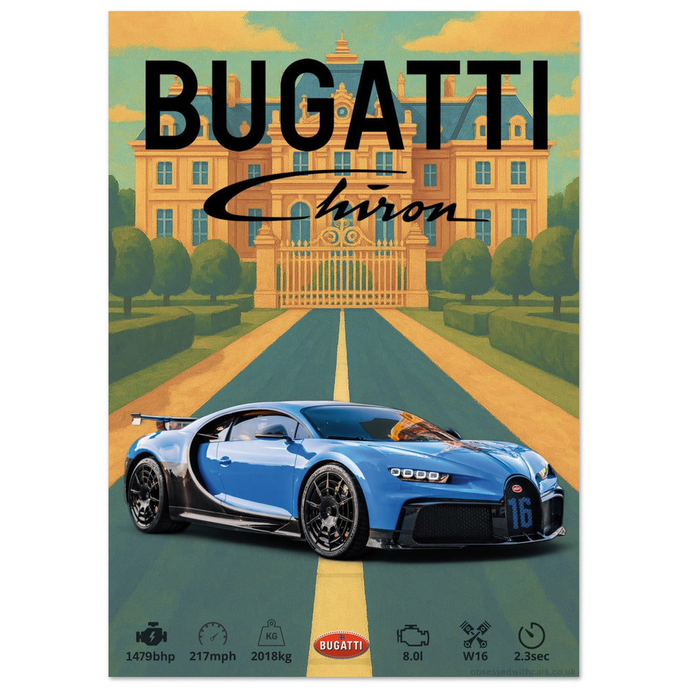 042 Bugatti Chiron Pur Sport Poster - Abstract Collection
