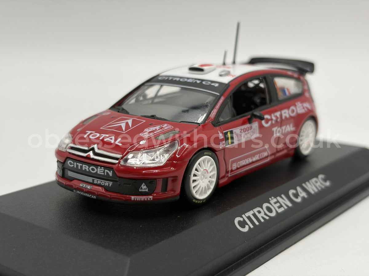 1/43 2008 Citroen C4 WRC - Monte Carlo Rally - Sebastien Loeb - Norev | Model Rally Car