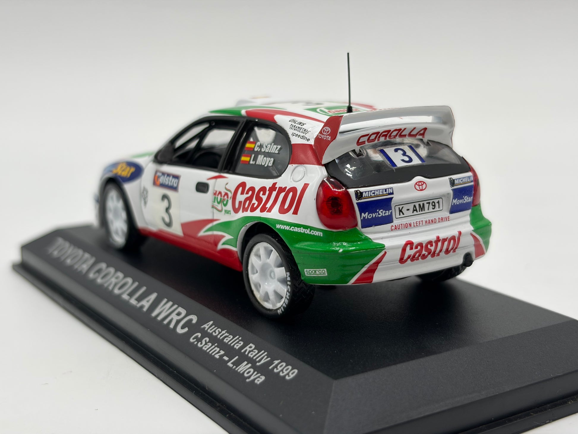1/43 1999 Toyota Corolla WRC - Australia Rally - Sainz / Moya | Model Rally Car