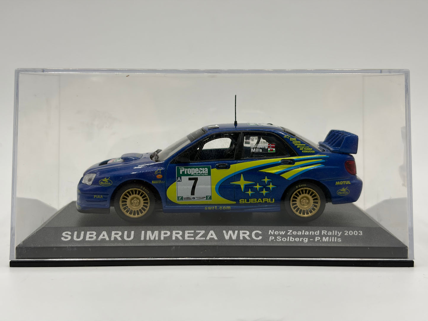 1/43 2003 Subaru Impreza WRC - New Zealand Rally - Solberg / Mills | Model Rally Car