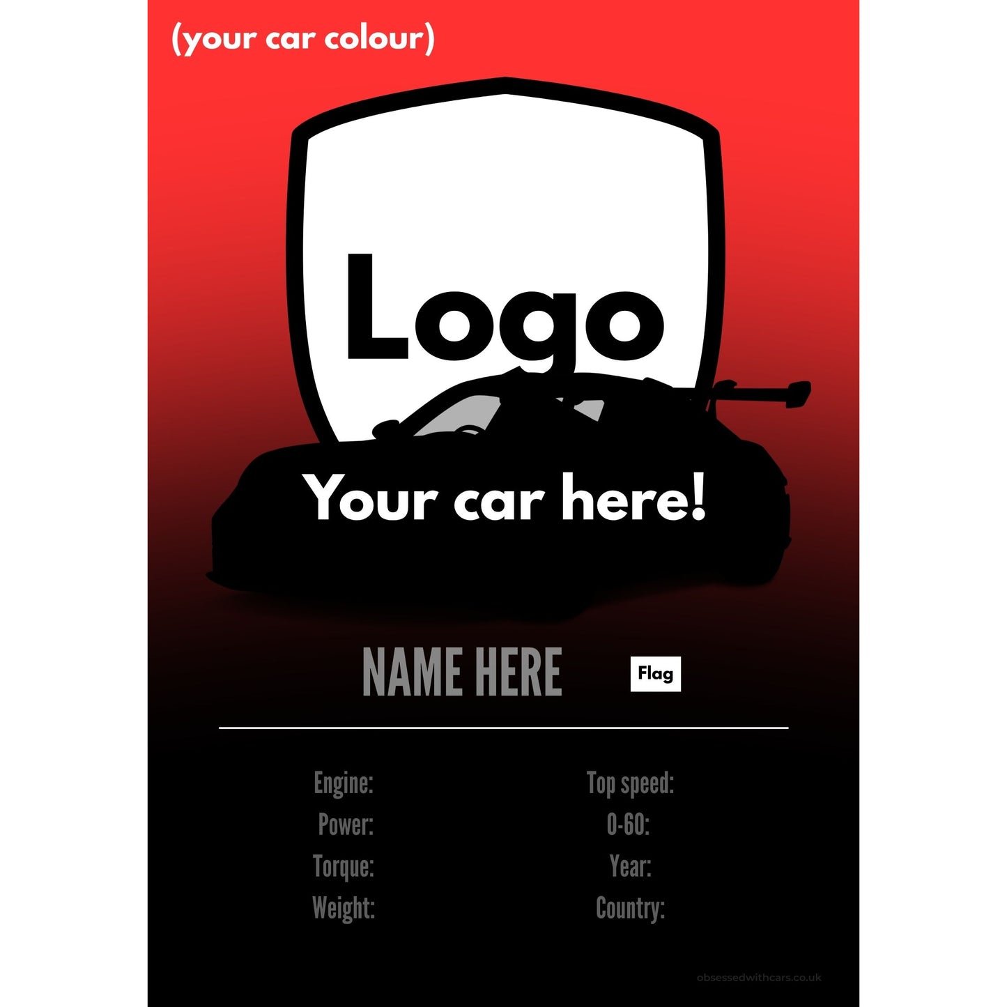 001 Custom Car Wall Art - Your Own Car