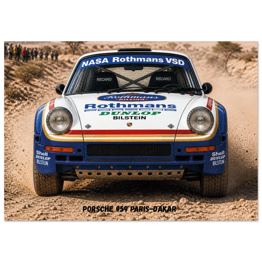 Porsche 959 Paris-Dakar Poster - Rally Legends Collection