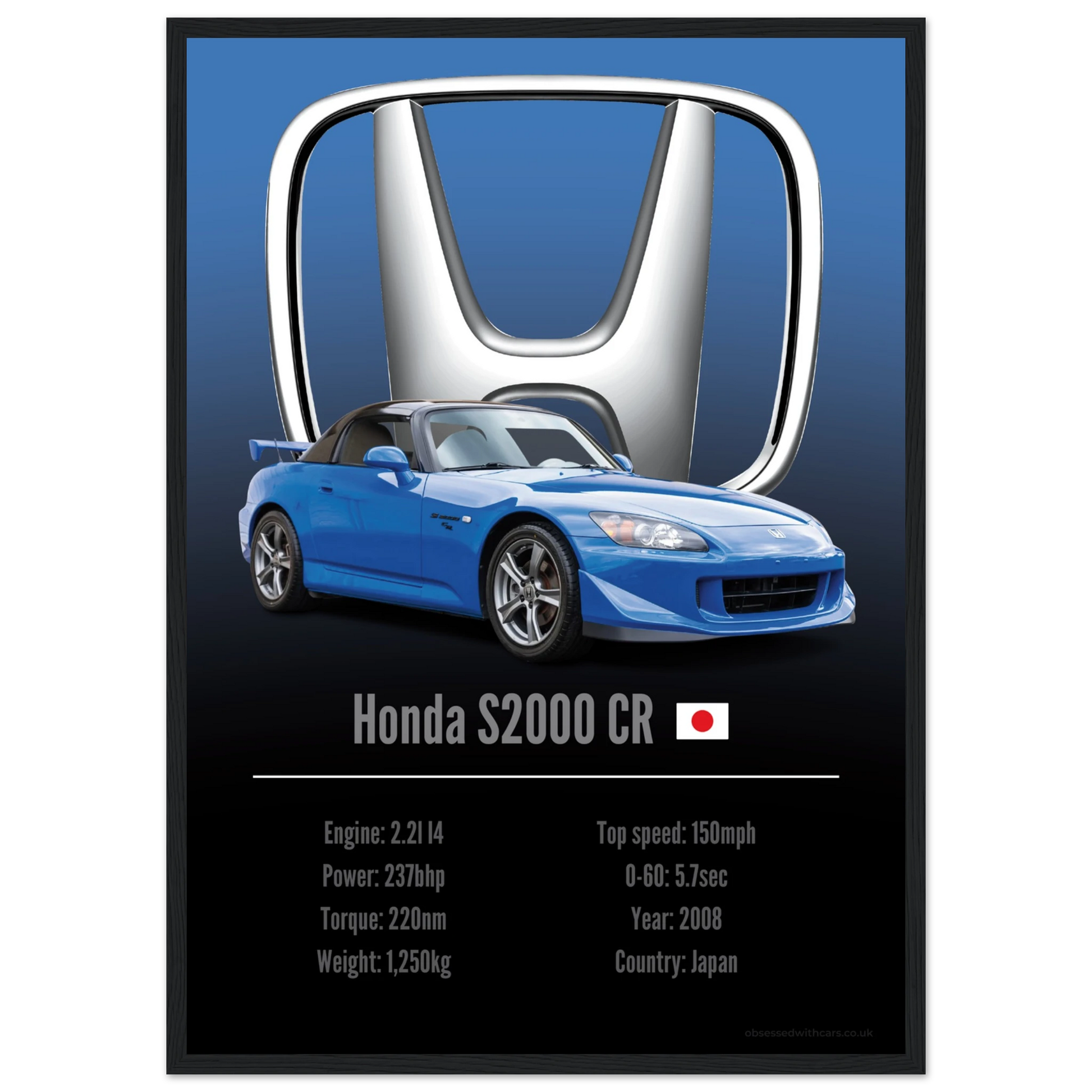 Honda S2000 CR Poster - Accent Collection