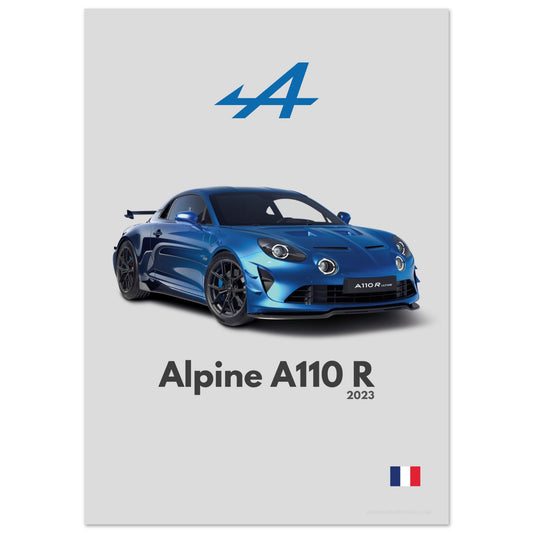 Alpine A110 R Poster - Minimalist Collection