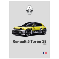 361 Renault 5 Turbo 3E Poster - Minimalist Collection