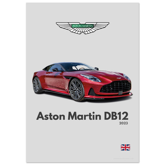 Aston Martin DB12 Poster - Minimalist Collection