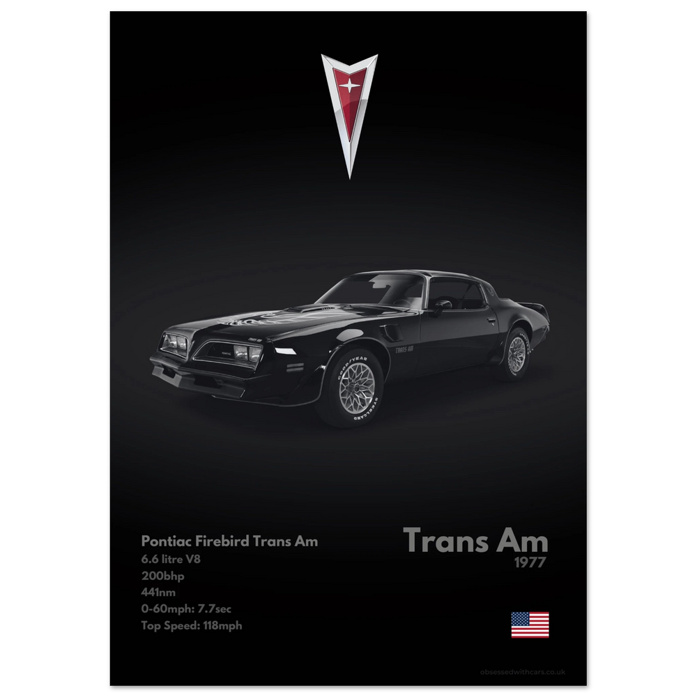 290 Pontiac Firebird Trans Am Poster - Monochrome Collection