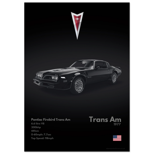 Pontiac Firebird Trans Am Poster - Monochrome Collection