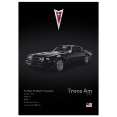 290 Pontiac Firebird Trans Am Poster - Monochrome Collection