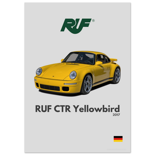 RUF CTR Yellowbird Poster - Minimalist Collection