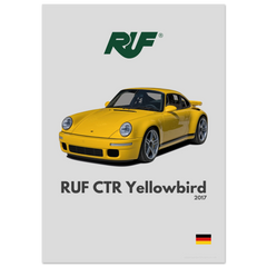323 RUF CTR Yellowbird Poster - Minimalist Collection