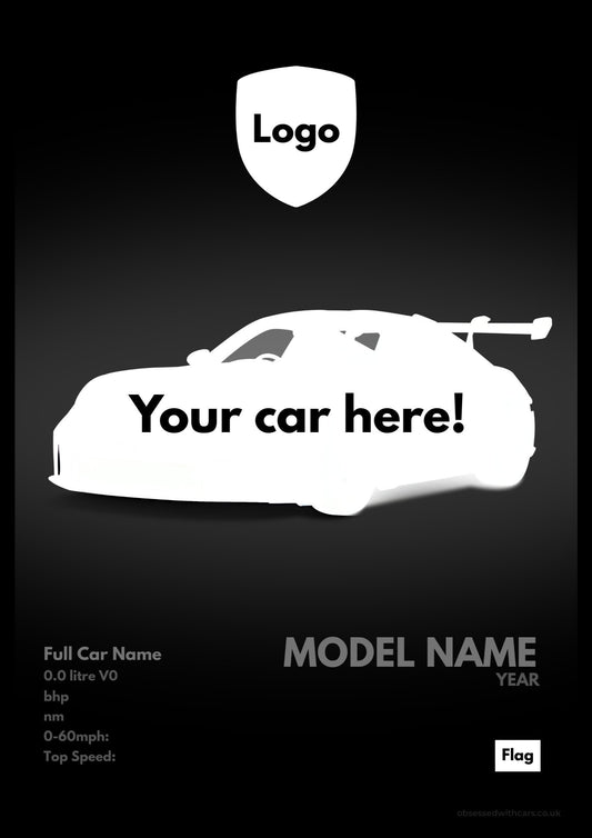 Custom Car Wall Art - Your Own Car