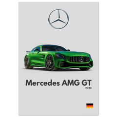 121 Mercedes AMG GT Poster - Minimalist Collection