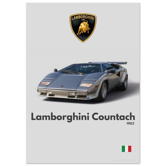 Lamborghini Countach Poster - Minimalist Collection