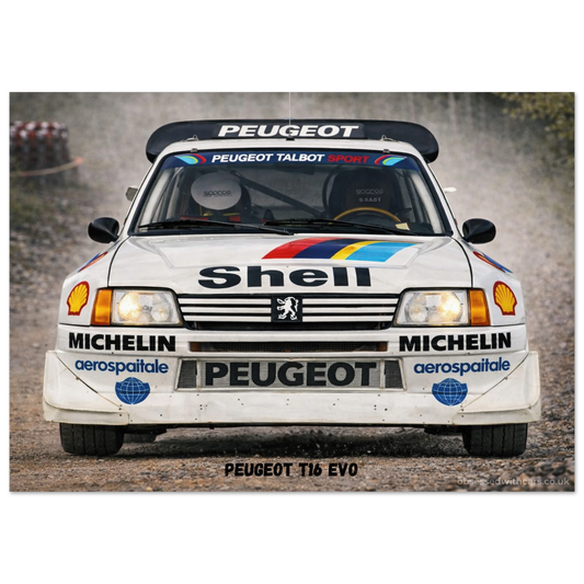 Peugeot T16 Evo Poster - Rally Legends Collection
