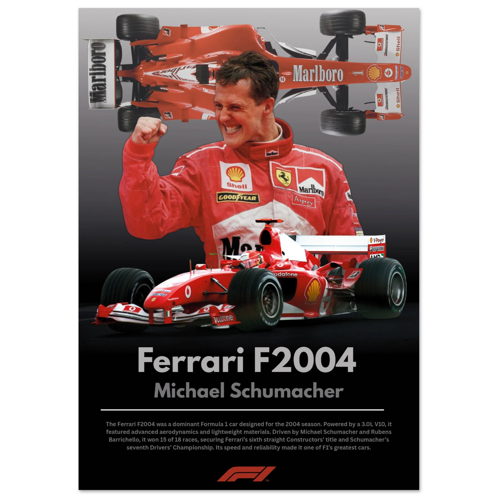 Ferrari F2004 Michael Schumacher Poster