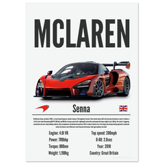 191 Mclaren Senna Poster - Precision Collection