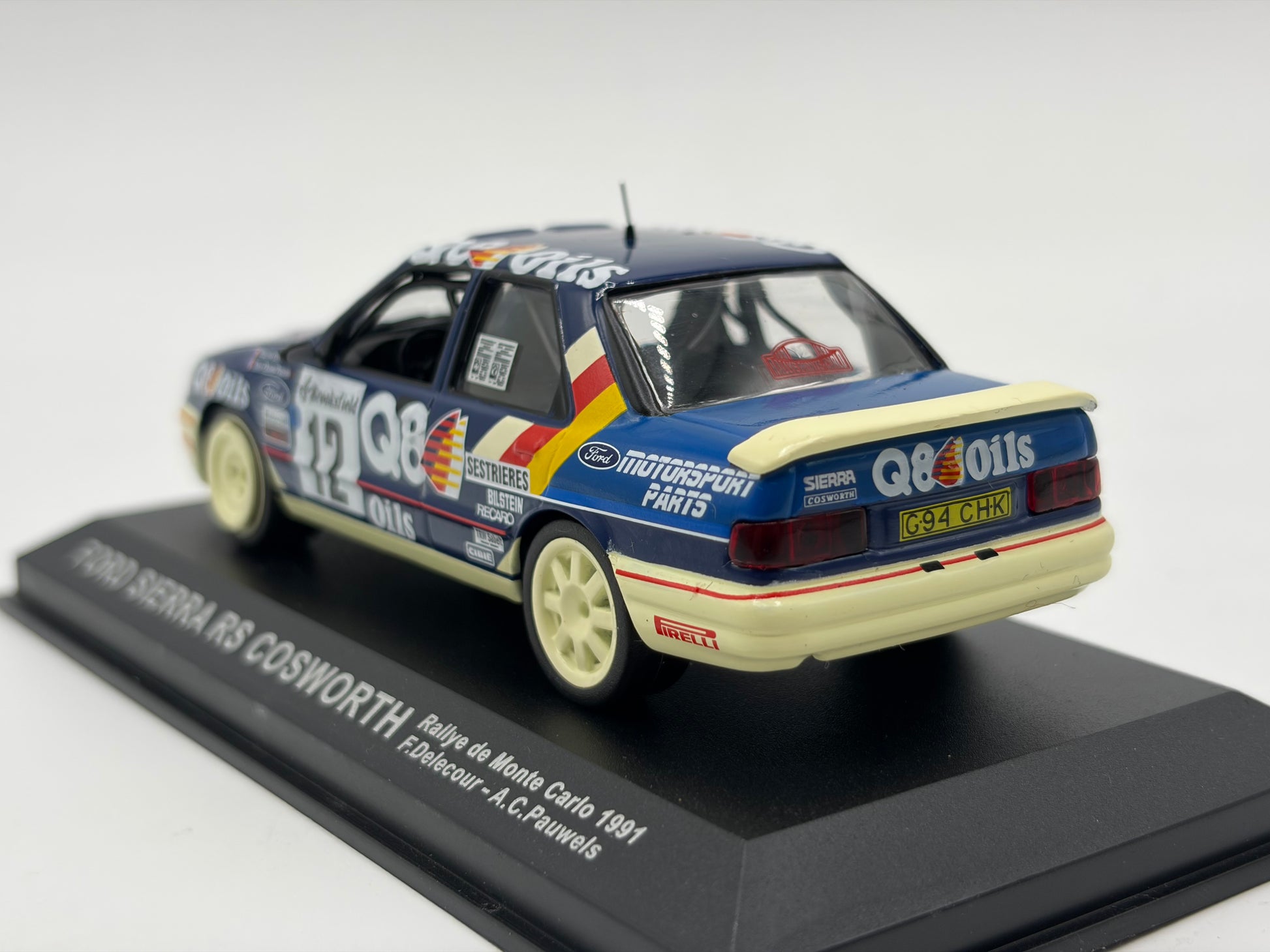 1/43 1991 Ford Sierra RS Cosworth - Monte Carlo Rally - Delecour / Pauwels | Model Rally Car
