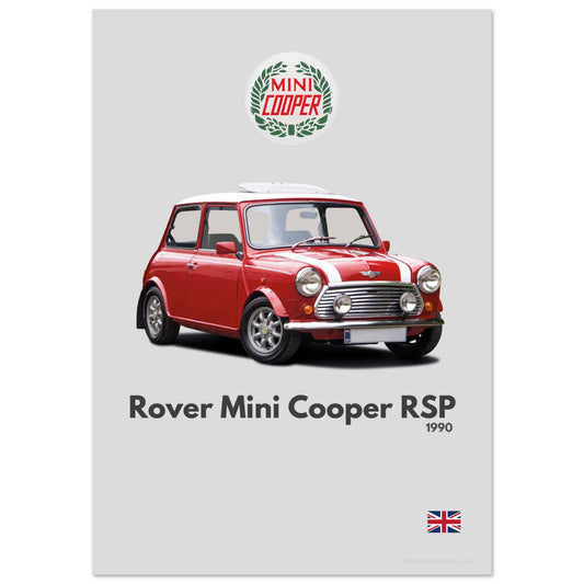 Rover Mini Cooper RSP Poster - Minimalist Collection