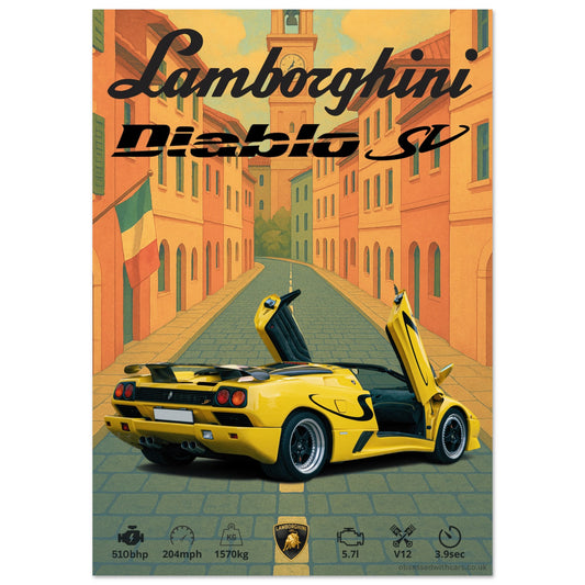 Lamborghini Diablo SV Poster - Abstract Collection