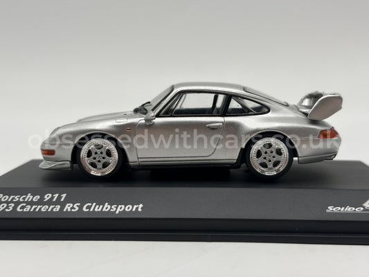 1/43 1993 Porsche 911 (993) Carrera RS Clubsport - Silver - Solido | Model Car