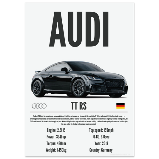 Audi TT RS Poster - Precision Collection