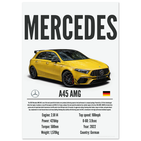 261 Mercedes A45 AMG Poster - Precision Collection