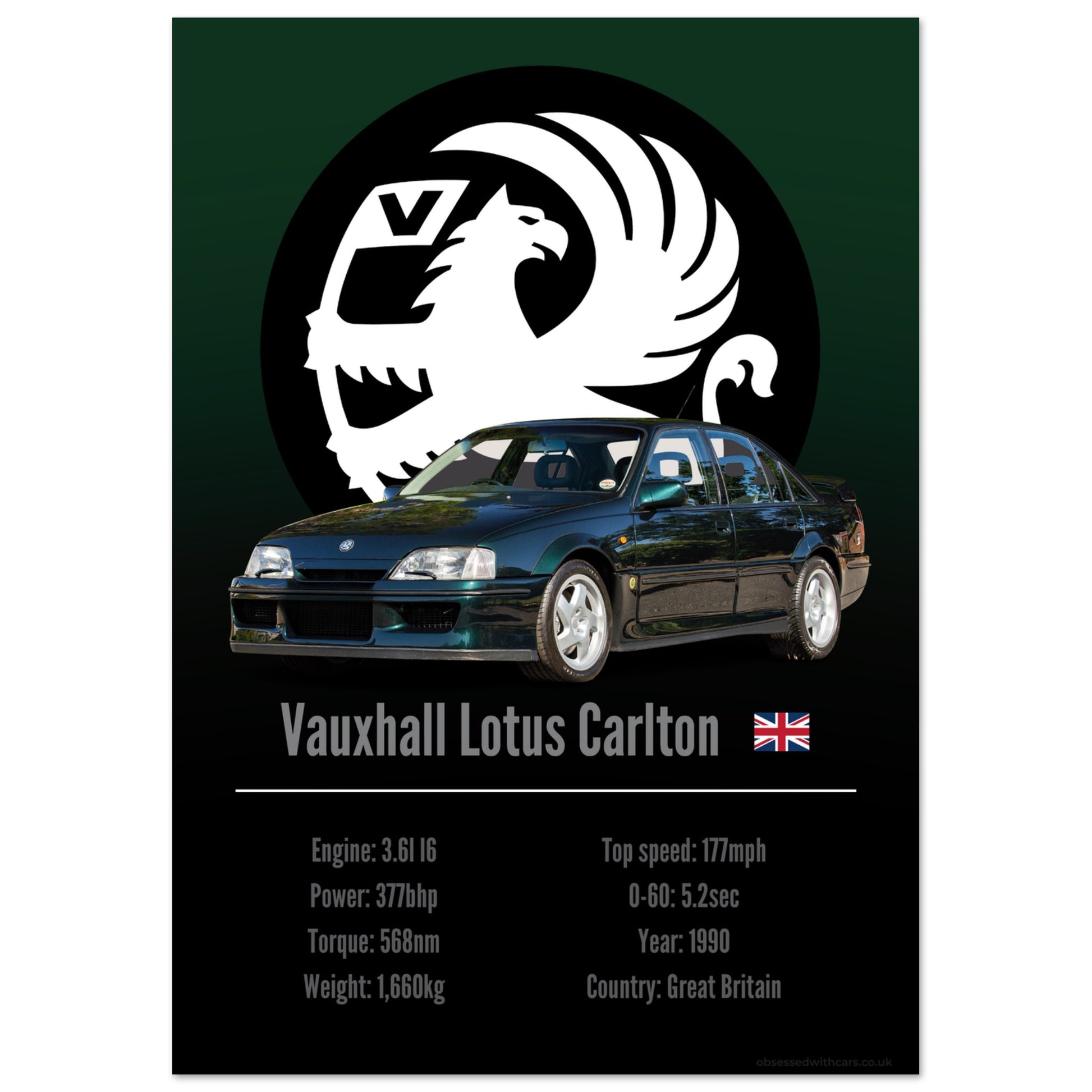 Vauxhall Lotus Carlton Poster - Accent Collection
