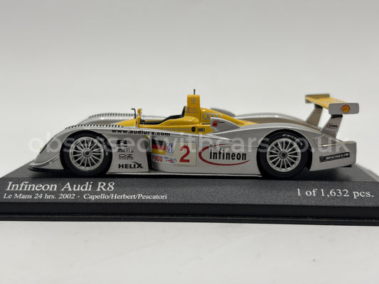 1/43 2002 Infineon Audi R8 - Capello / Herbert / Pescatori - Minichamps | Model Le Mans Car