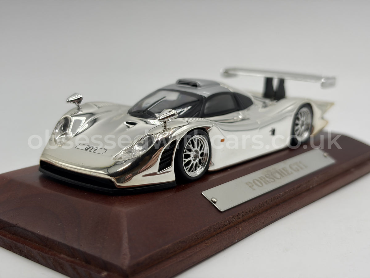 1/43 1996 Porsche 911 GT1 - Chrome | Model Car