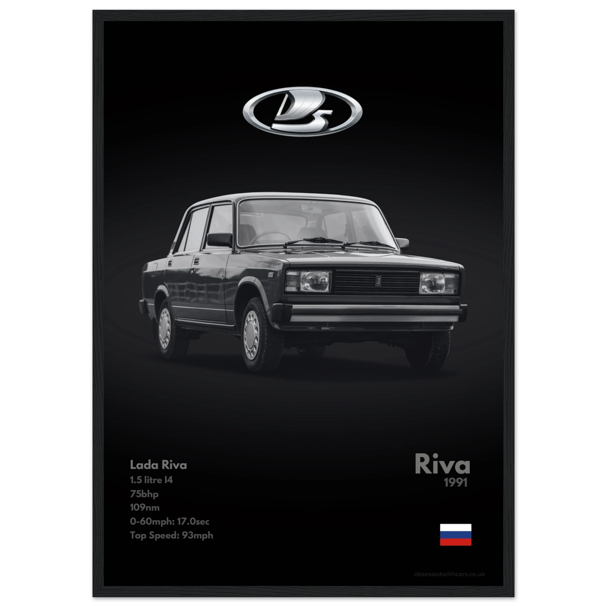 Lada Riva Poster - Monochrome Collection
