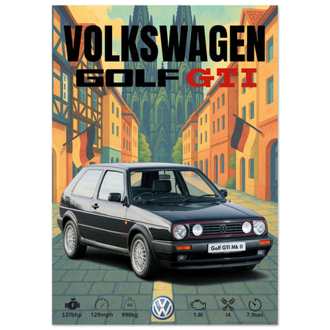 072 Volkswagen Golf GTI Poster - Abstract Collection