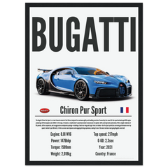 042 Bugatti Chiron Pur Sport Poster - Precision Collection