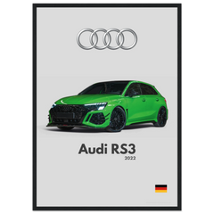041 Audi RS3 Poster - Minimalist Collection