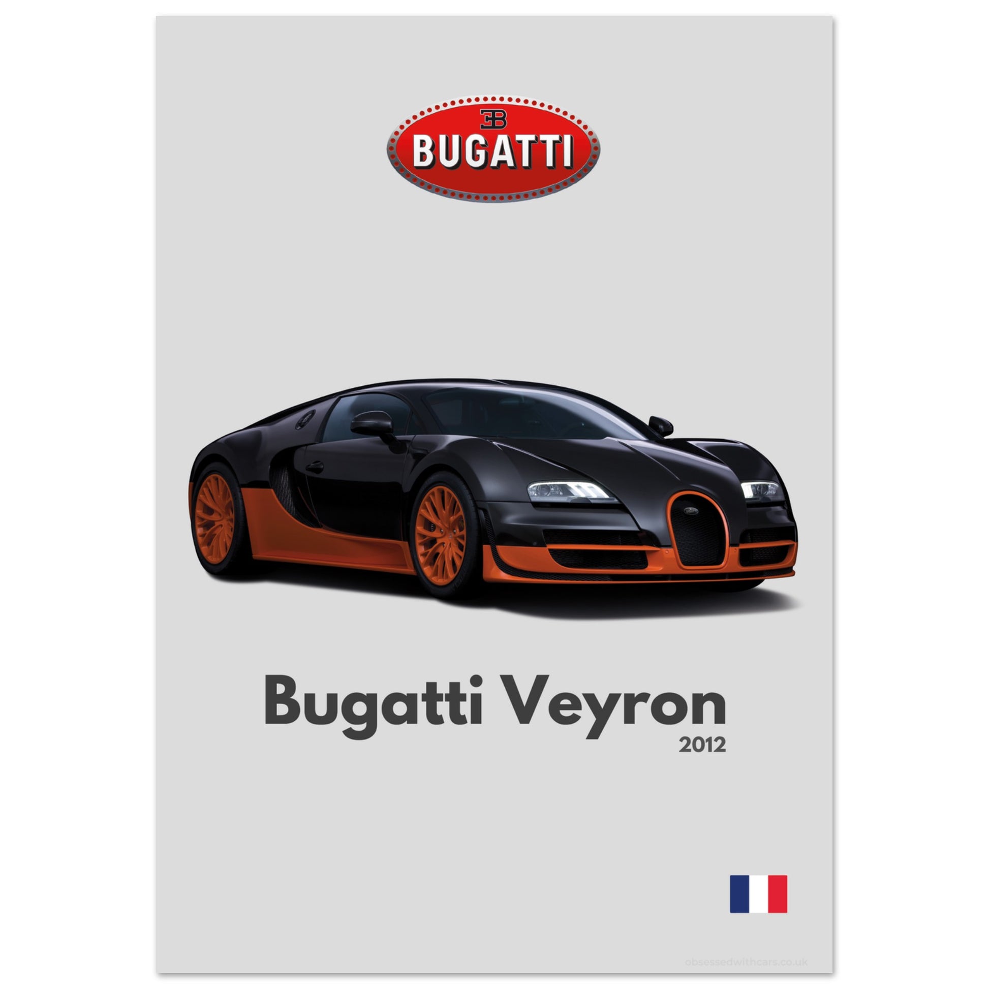 Bugatti Veyron Super Sport Poster - Minimalist Collection