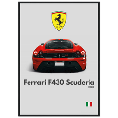 340 Ferrari F430 Scuderia Poster - Minimalist Collection