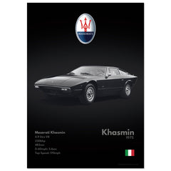 408 Maserati Khasmin Poster - Monochrome Collection