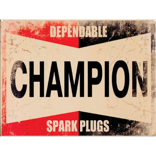 Champion - Metal Advertising Wall Sign - Retro Art