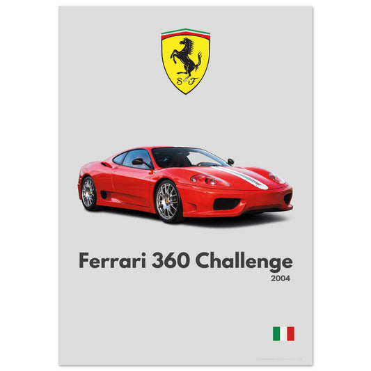 Ferrari 360 Challenge Stradale Poster - Minimalist Collection