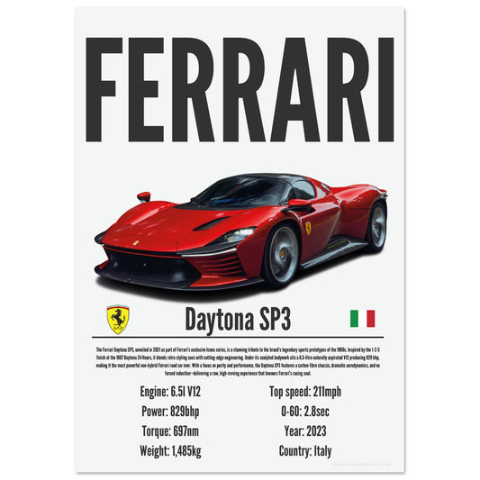 Ferrari Daytona SP3 Poster - Precision Collection